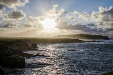 Sunset Over Coastal Cliffs