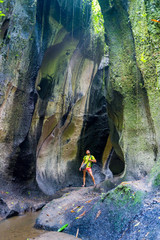 Hiking through the Atlantic Rainforest inside Itaimbezinho Canyon