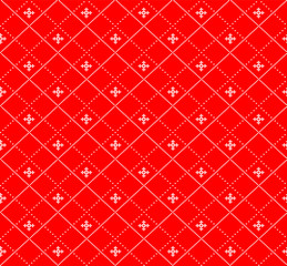 Christmas New Year's winter seamless festive Norwegian pixel pattern - Scandinavian style