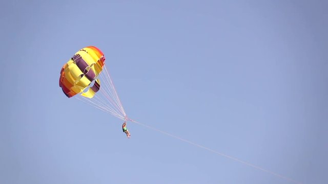 parasailing on sea