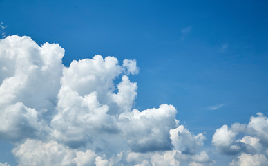Blue sky with a white clouds