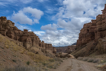 Charyn canyon is a landmark of Kazakhstan,a unique natural monument near Almaty