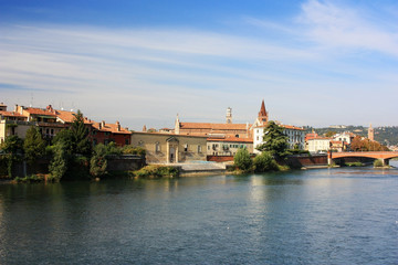 Fototapeta na wymiar View of the city of Verona in Italy