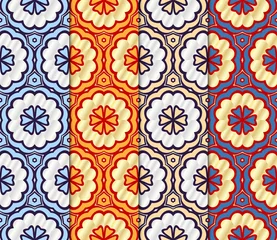 Deurstickers Marokkaanse tegels Set van Art-deco patroon. Naadloos. Arabesk. vectorillustratie. Voor uitnodiging bruiloft, Valentijnsdag, achtergrond, behang