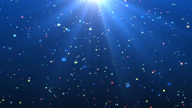 confetti celebration glowing particles background