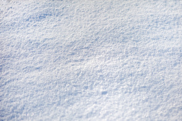 View of snow, texture, white surface with snowflakes