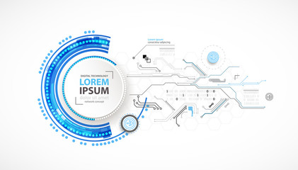 Vector illustration, Hi-tech digital technology and engineering theme