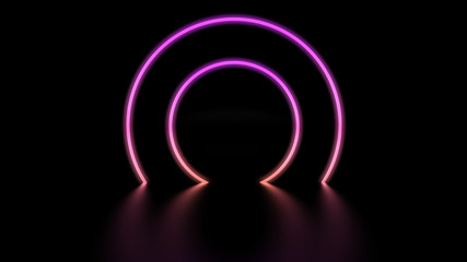 neon colorful vibrant circles