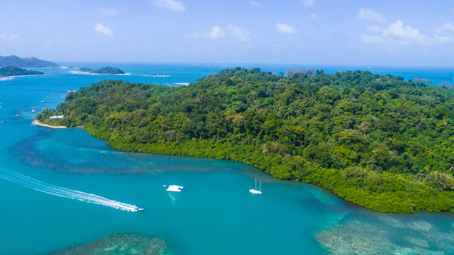 Marina close to Portobelo at the Caribbean in Panama