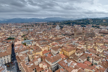 Naklejka na ściany i meble Vue sur les toits de Florence depuis le Campanile - Toscane - Italie