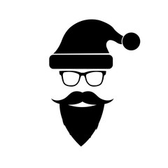 Santa hat icon, logo on white background