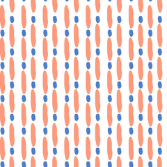 Vector seamless pattern with hand drawn lines and dots in trend colors. Abstract background. Can be used for gingham backdrop, cover, print on tile, web, banners, wallpaper, wrapping paper. EPS10.
