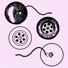 drain hole, plug hole vector silhouette isolated