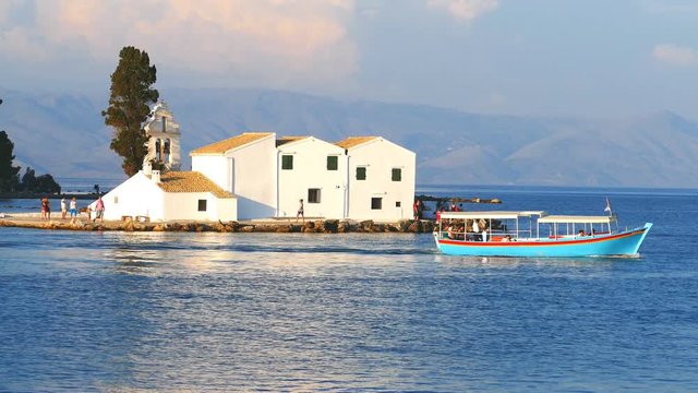 Vlacherna Monastery in Corfu town, Kerkyra Greece
