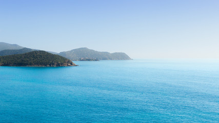 Fototapeta na wymiar island in the sea, near Cagliari, Italy
