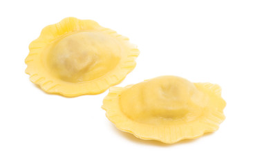 round ravioli isolated