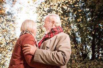 Cheerful elderly people being in a great mood