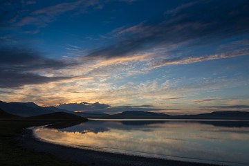 Sky reflecting in a lake