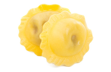 round ravioli isolated