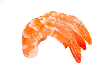 boiled shrimp isolated