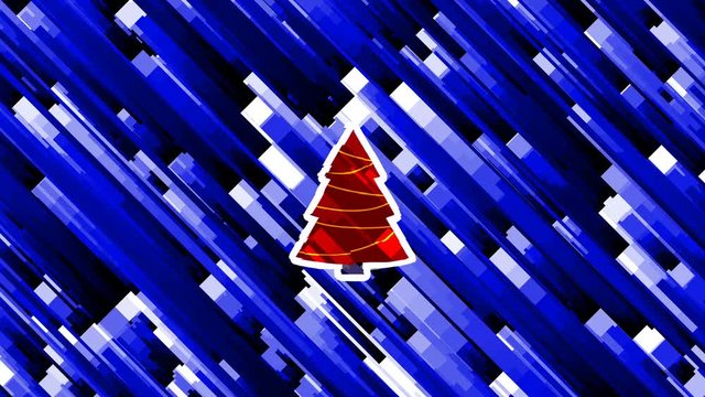 Christmas and New Year Holidays glitch distortion looped animation