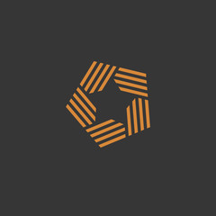 Creative illustration of abstract star logo template