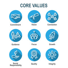 Core Values Outline / Line Icon Conveying Integrity - Purpose