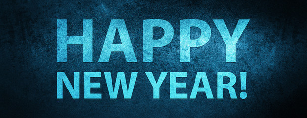Happy new year! special blue banner background