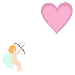 heart and angel or cupid