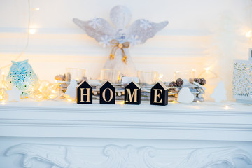 Sweet interior details with the inscription "home"