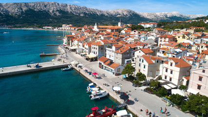 Fototapeta na wymiar Aerial View from Island Krk in Croatia