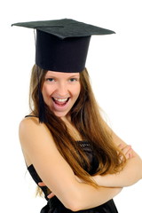 Beautiful girl in hat of the master