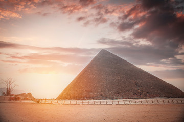 Naklejka na ściany i meble pyramids of Giza, in Egypt.