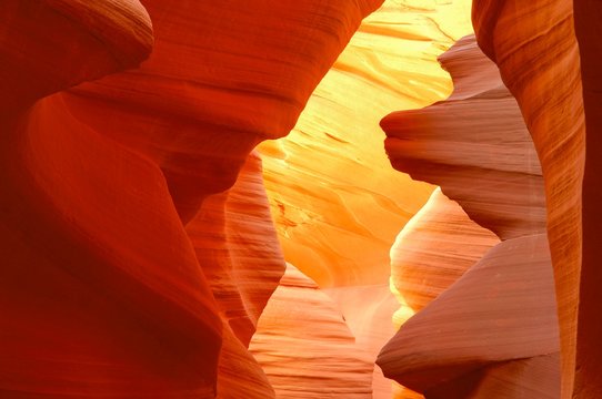 Sandstone formations, Lower Antelope Canyon, Slot Canyon, Arizona, USA, North America