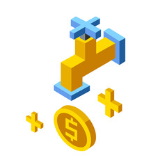 Obraz premium Liquidity Isometric illustration