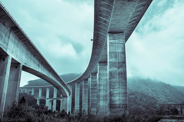 engineering bridge on highway