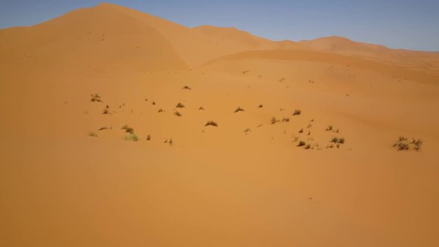 Pan from the desert around Madkhal Meski in Morocco, Africa
