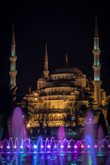 Fototapeta na wymiar Blue Mosque Night View