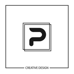 Initial Letter P Logo Template Vector Design