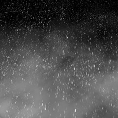 Isolated rain effect on black background. Wet weather. Falling water.