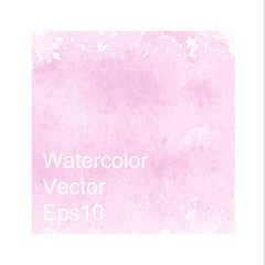 pink watercolor background, texture, template. vector illustration