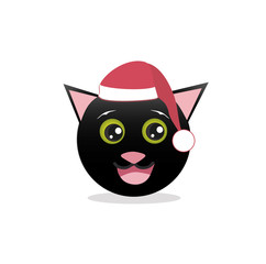 Happy cartoon cat. Vector illustration