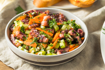 Homemade Mediterranean Octopus Salad