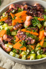 Homemade Mediterranean Octopus Salad