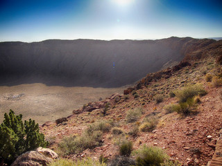 Well preserved meteor crater in Arizona