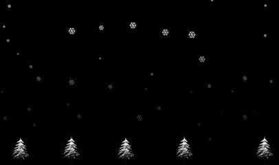 Christmas Trees on Snow