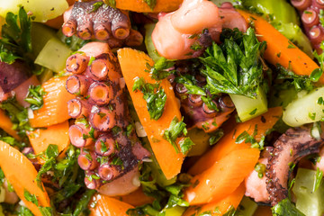 Homemade Mediterranean Octopus Salad