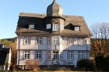 Historisches Gebäude in Hahneklee- Bockswiese, einem Stadtteil von Goslar im Oberharz