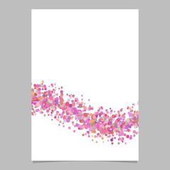 Abstract blank wave dispersed confetti circle brochure background - vector stationery graphic design