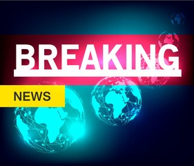 Breaking news background. TV news design.